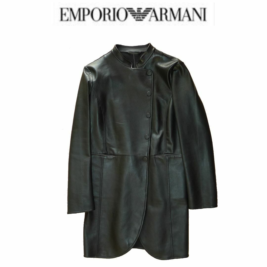 ARMANI 1枚仕立 ラム レザーコート 38 ★未使用 アルマーニ