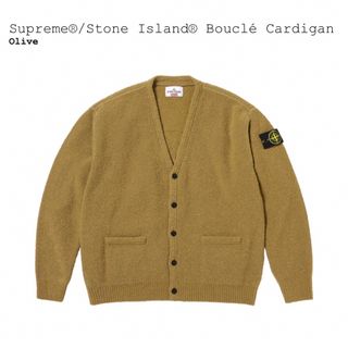 supreme brushed grid cardigan 白 M