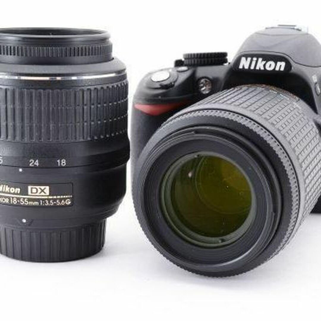 【美品】Nikon D3100 ダブルレンズキット《ショット数1989回》