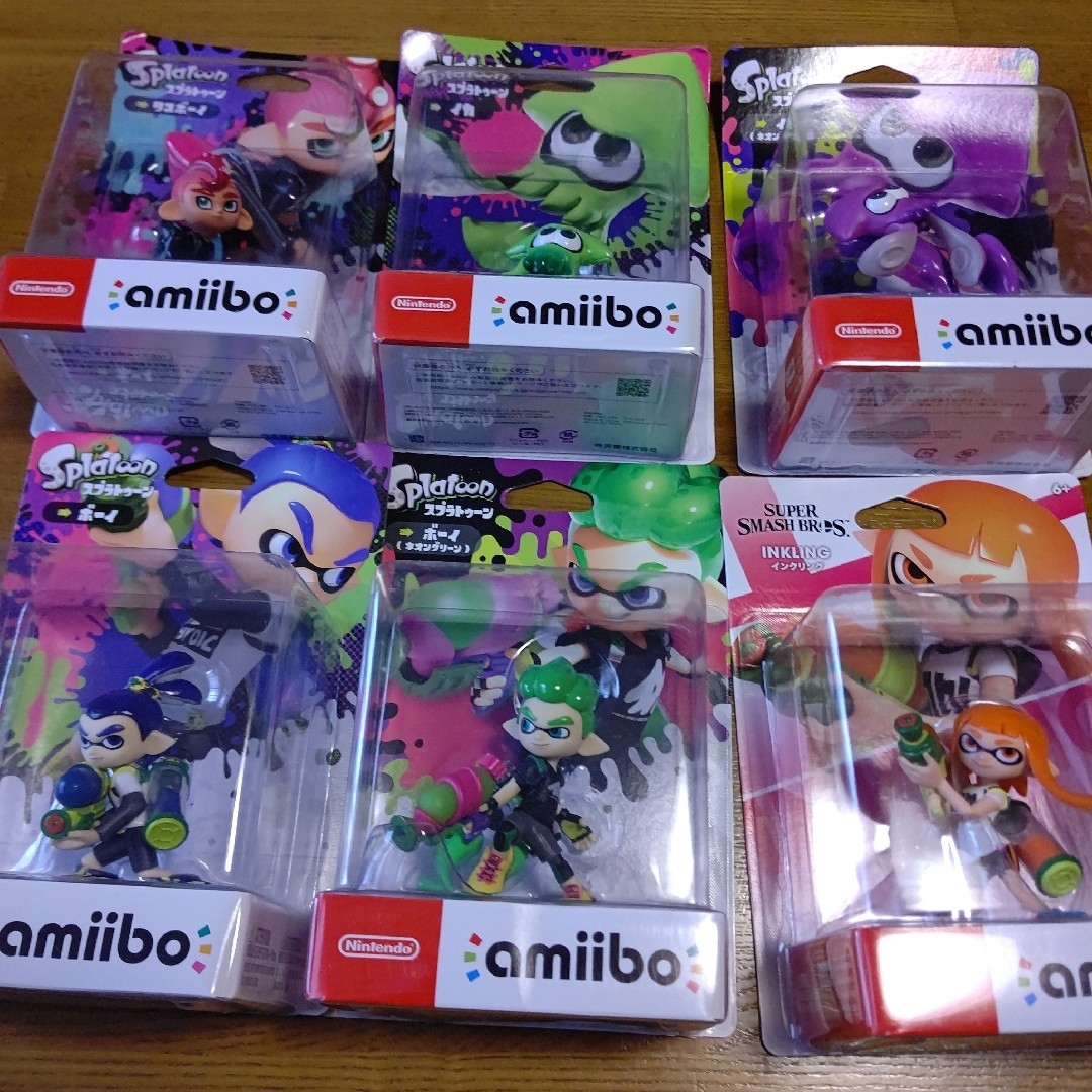 大乱闘スマッシュブラザーズamiibo　amiibo  スプラトゥーン ６種類セット