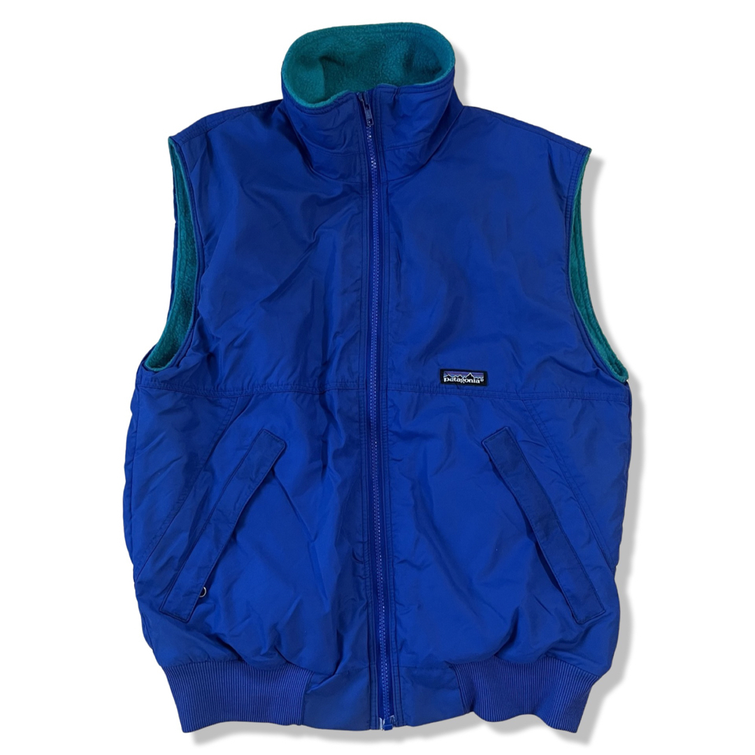 00s】patagonia シェルドシンチラベスト USA製 S ブルー-