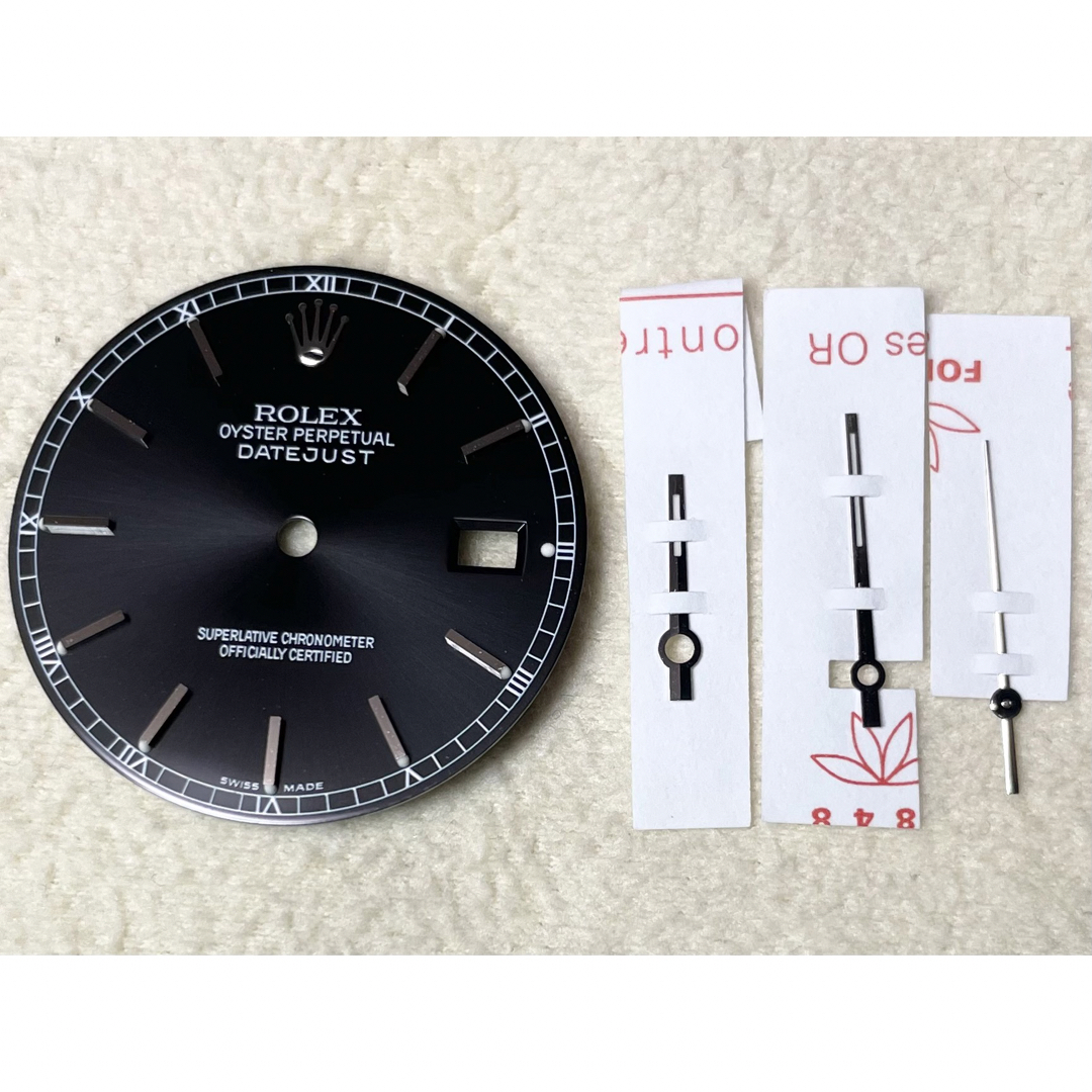 希少 純正 美品 ロレックス デイトジャスト 黒文字盤 3針 セット 腕時計-