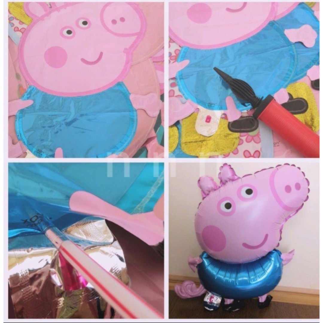  #peppapigファミリー4体セット バルーン エンタメ/ホビーのおもちゃ/ぬいぐるみ(キャラクターグッズ)の商品写真