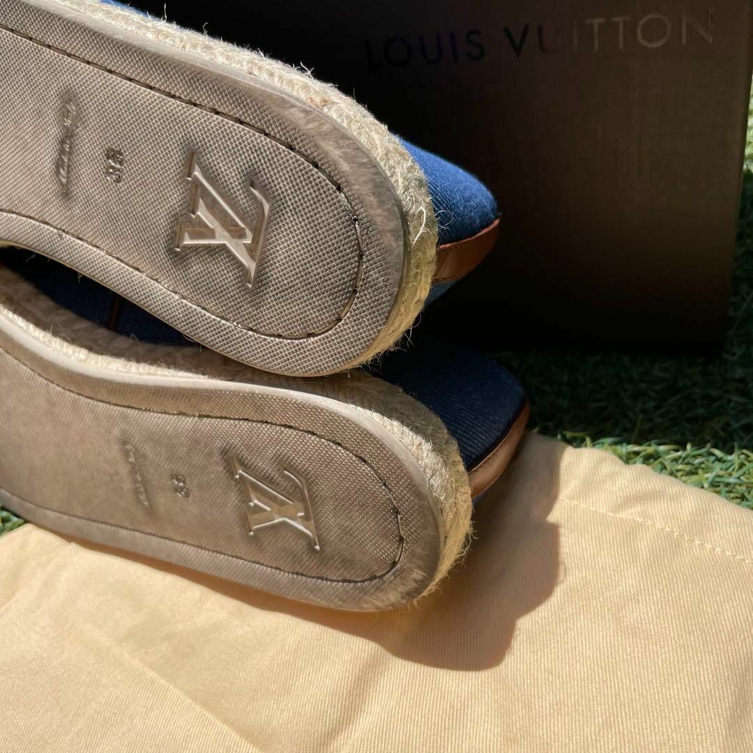 【極美品】LOUIS VUITTON ルイヴィトン エスパドリーユ ロゴ デニム