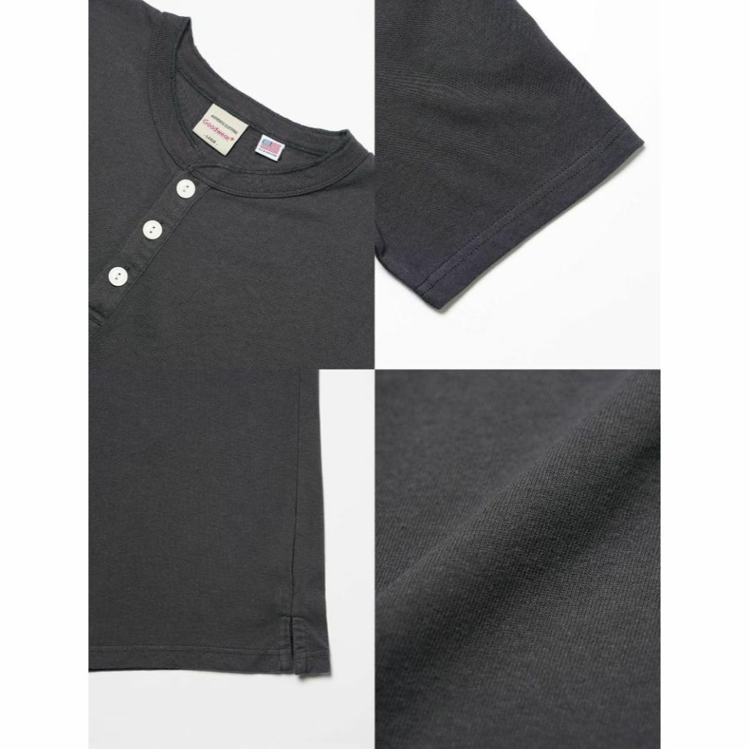 [グッドウェア] 半袖 Tシャツ ヘンリーネック USAコットン 7.6オンス 7