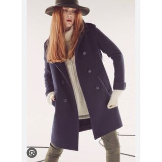 マウジー(moussy)のMOUSSY STAND COLLAR COAT ネイビー(ロングコート)