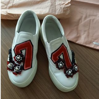 美品　miumiu 人気プラットフォームスニーカー　22.5