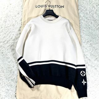 ルイヴィトン(LOUIS VUITTON)の【美品】LOUIS VUITTON 22ss ブロックニット モノグラムセーター(ニット/セーター)