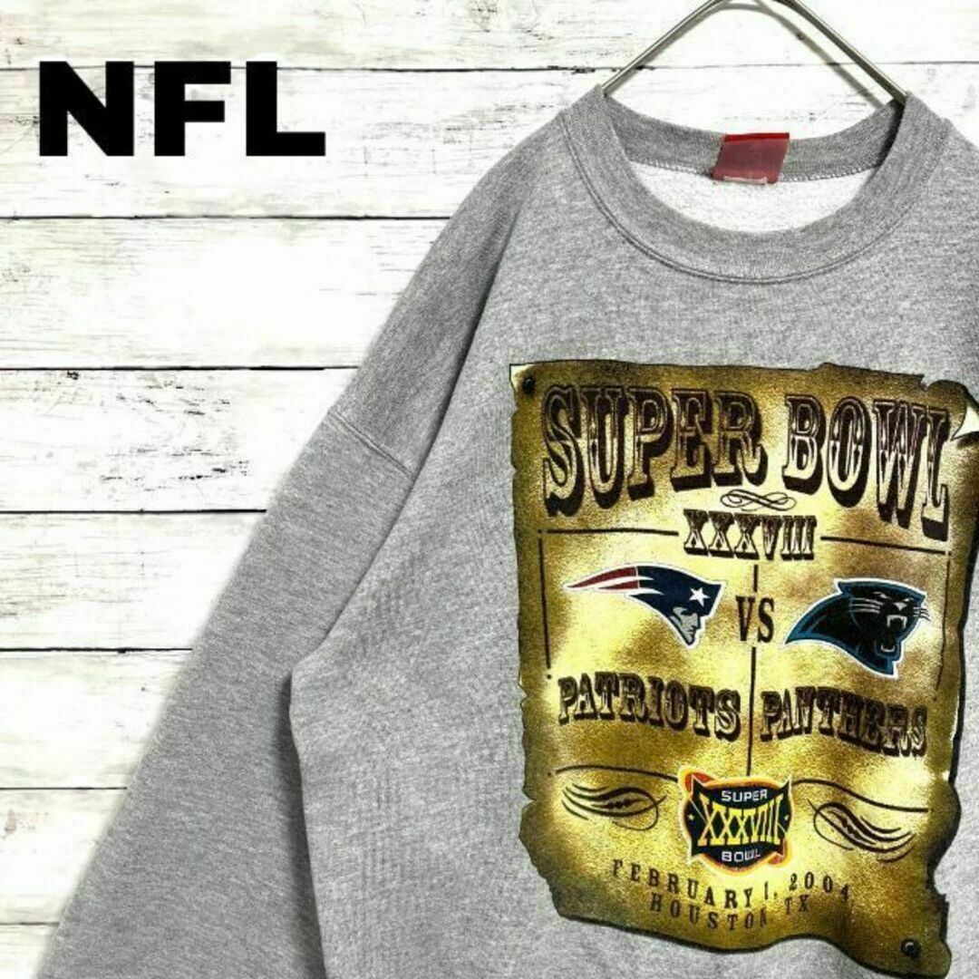 97f NFL スーパーボウル スウェット ペイトリオッツVSパンサーズ 裏起毛 | フリマアプリ ラクマ