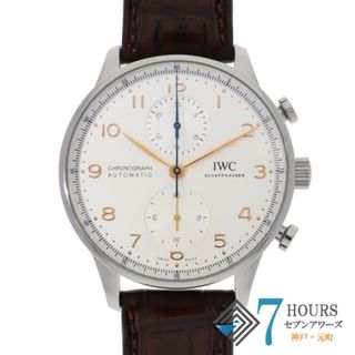 インターナショナルウォッチカンパニー(IWC)の【118223】IWC インターナショナルウォッチカンパニー  IW371604 ポルトギーゼ・クロノグラフ シルバーダイヤル SS/レザー（クロコ） 自動巻き ギャランティーカード 純正ボックス 腕時計 時計 WATCH メンズ 男性 男 紳士【中古】(腕時計(アナログ))