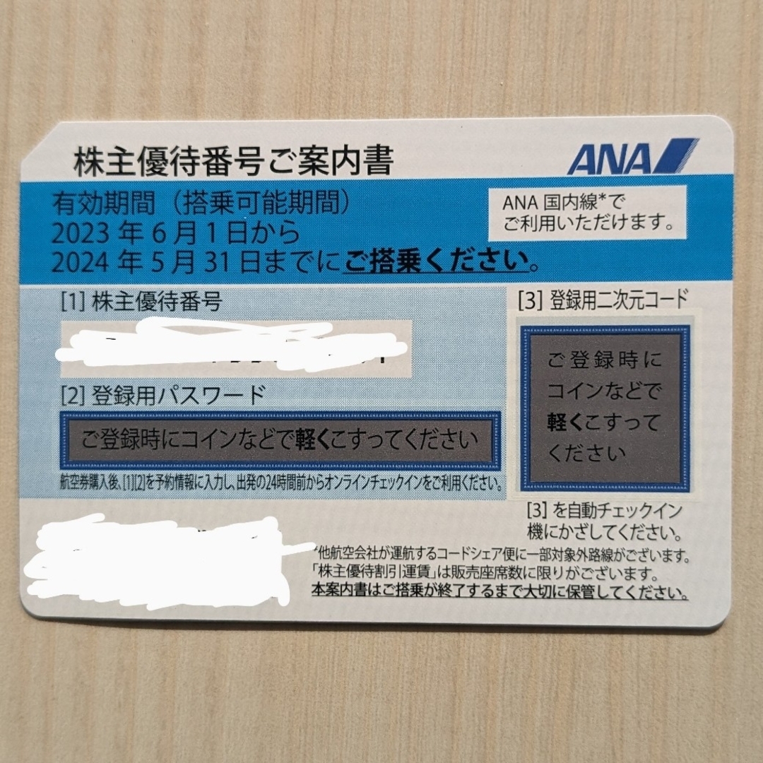 ANA(全日本空輸)(エーエヌエー(ゼンニッポンクウユ))のANA 株主優待券1枚 チケットの乗車券/交通券(その他)の商品写真