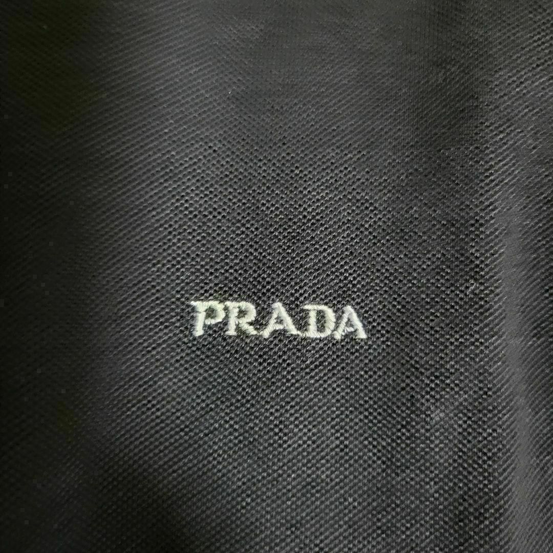 PRADA　ブラック×ホワイト　ポロシャツ　ロングTシャツ　トレーナー