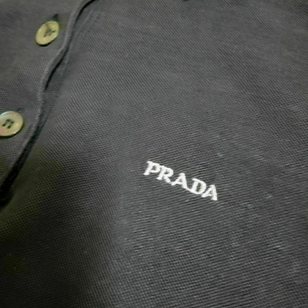 PRADA　ブラック×ホワイト　ポロシャツ　ロングTシャツ　トレーナー