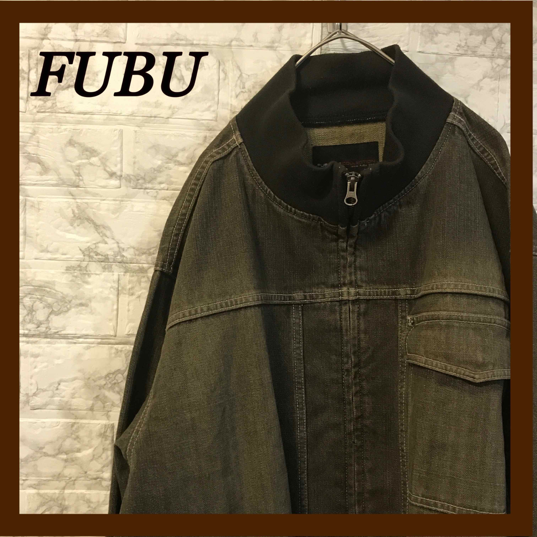 FUBU フブ デニムスタンドジャケット ヴィンテージ風 | フリマアプリ ラクマ