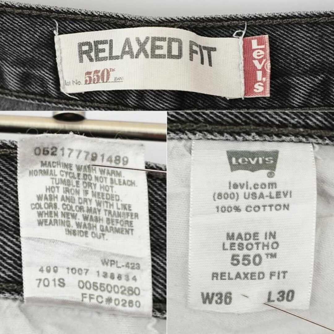 Levi's - W36 Levi's リーバイス550 ブラックデニム 00s バギーパンツ