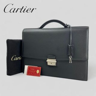 CARTIER カルティエ  セリエ ドゥ カルティエ ビジネスバッグ L1001324 レザー   ブラック   2WAY ブリーフケース ハンドバッグ ショルダーバッグ 【本物保証】