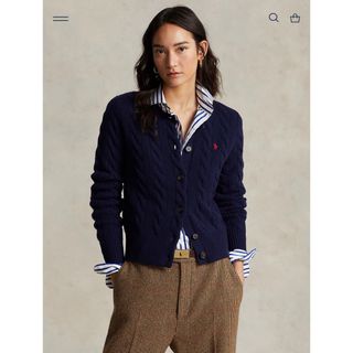 ポロラルフローレン(POLO RALPH LAUREN)のラルフローレン　ケーブルニットカーディガン(カーディガン)