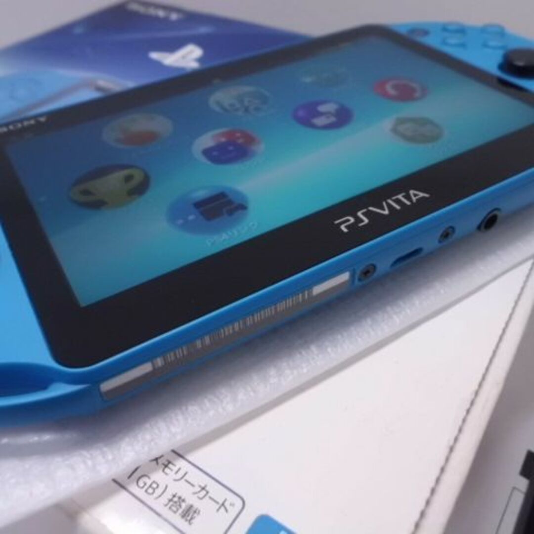 PlayStation Vita(プレイステーションヴィータ)のPSVITA PCH-2000 Aqua Blue エンタメ/ホビーのゲームソフト/ゲーム機本体(携帯用ゲーム機本体)の商品写真