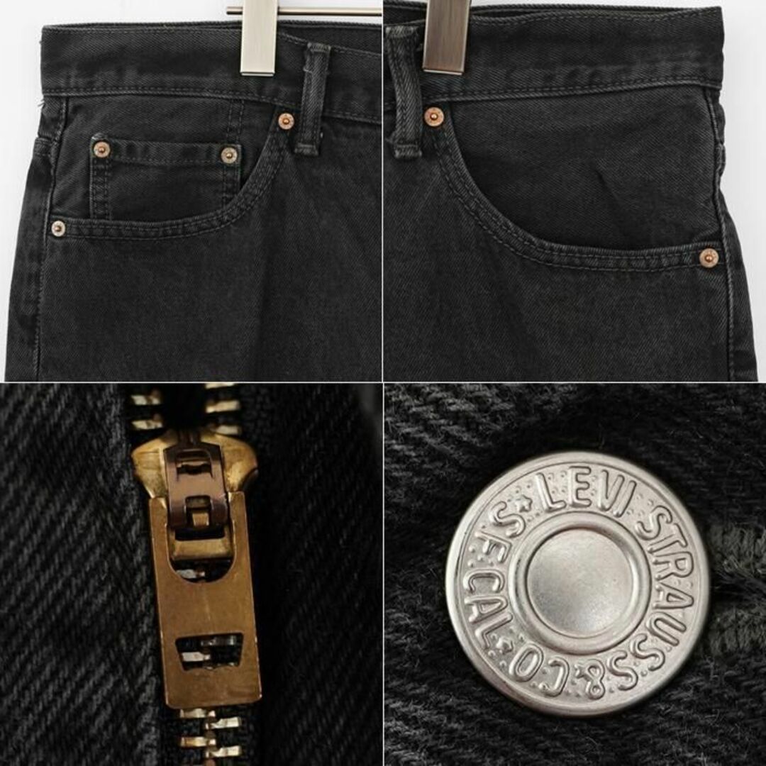 W42 Levi's リーバイス550 ブラックデニム バギーパンツ ワイド 黒 6