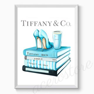 H084 アートポスター インテリア ティファニー Tiffany ブルー(アート/写真)