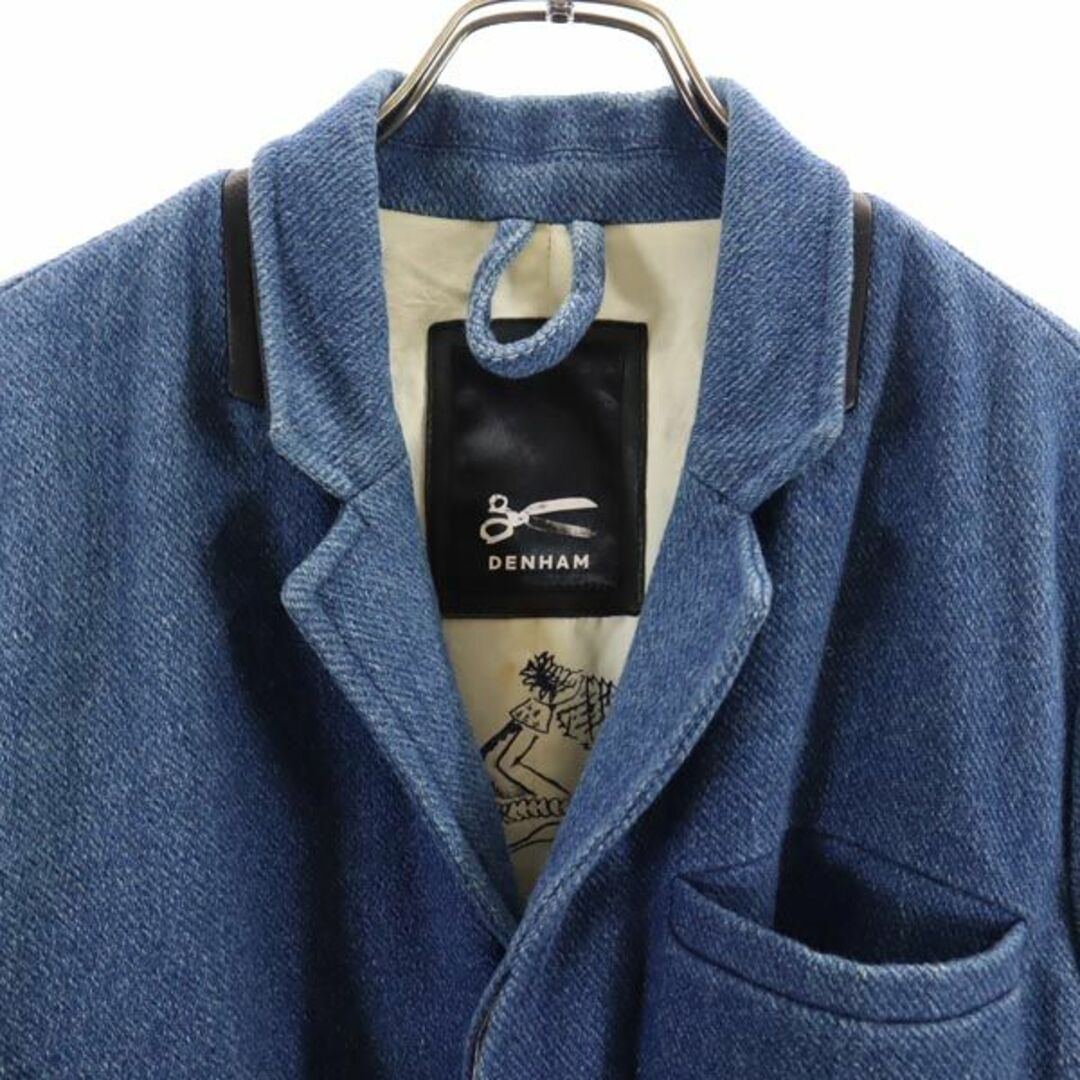 DENHAM - デンハム チェスターコート S ブルー系 DENHAM メンズ 古着