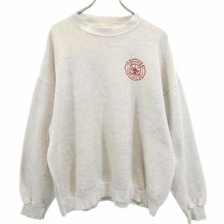 リー(Lee)のリー 90s オールド バックプリント 長袖 スウェット XL グレー系 Lee トレーナー 裏起毛 メンズ 古着 【231028】(スウェット)