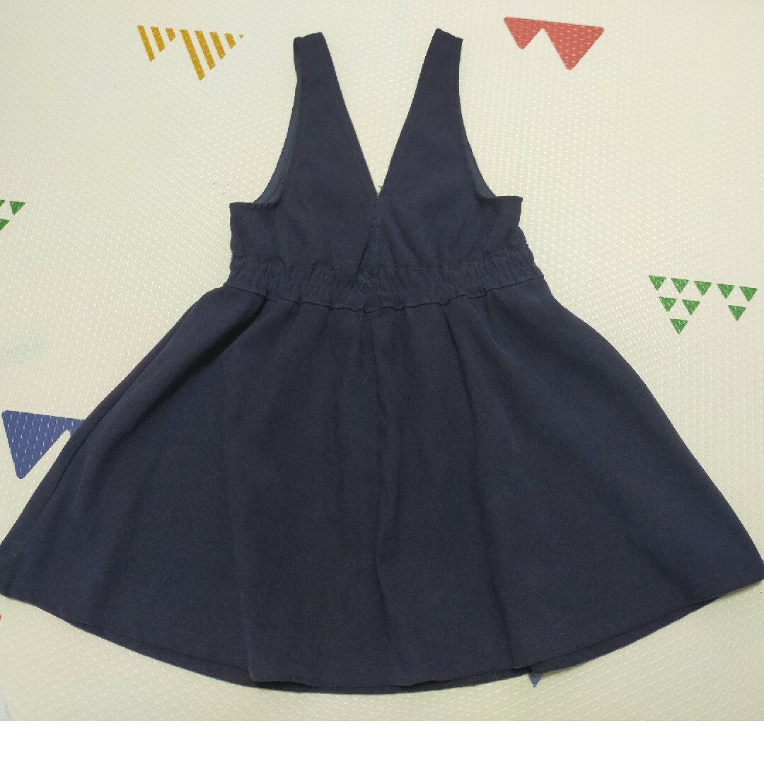 110サイズ🔶紺ワンピース キッズ/ベビー/マタニティのキッズ服女の子用(90cm~)(ワンピース)の商品写真