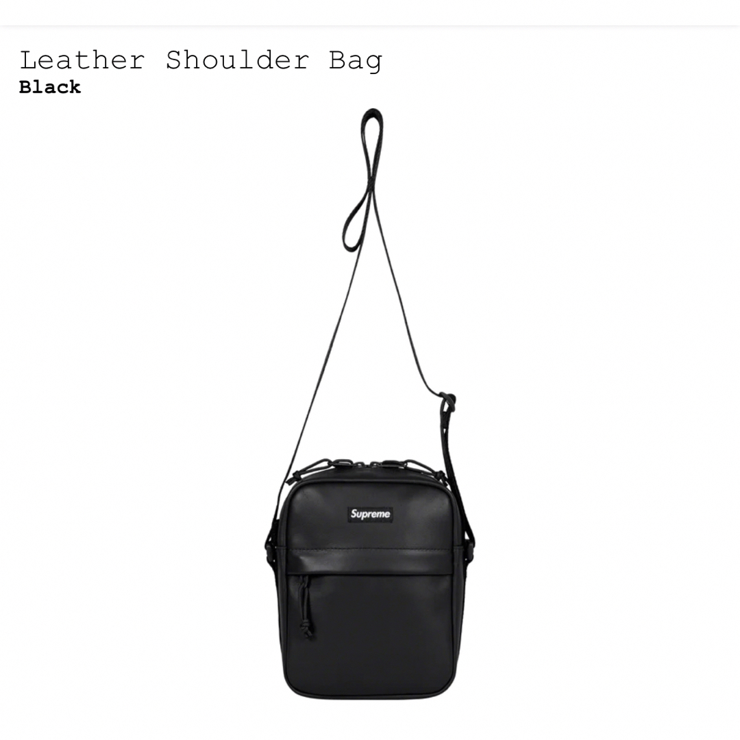 Supreme Leather Shoulder Bag Black