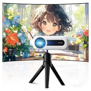 小型プロジェクター家庭用 13000L 1080P 卓上三脚付き ホームシアター(プロジェクター)