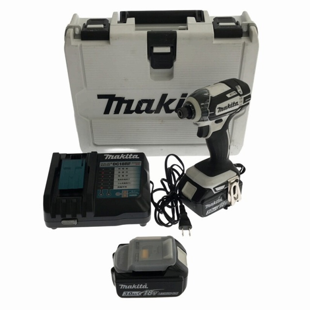 Makita(マキタ)の☆美品☆makita マキタ 18V 充電式インパクトドライバ TD149DRFXW 白/ホワイト バッテリー2個(18V 3.0Ah) 充電器 ケース付き 80241 自動車/バイクのバイク(工具)の商品写真