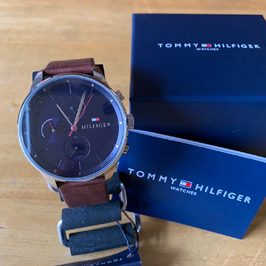 【新品】トミー ヒルフィガー 腕時計 メンズ 1791487 ネイビー/ブラウン