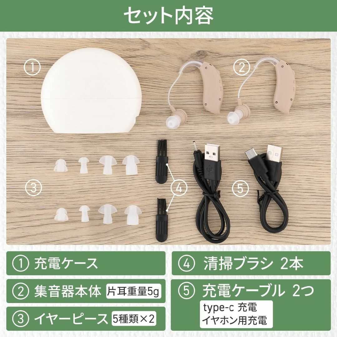 集音器 高齢者 【会話がよく聞こえる】 耳掛けタイプ 軽量 しゅうおんき 6