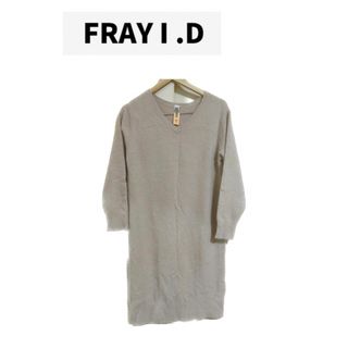 フレイアイディー(FRAY I.D)の美品　フレイアイディー　チャイニーズラクーンワンピース　Vネック (ひざ丈ワンピース)