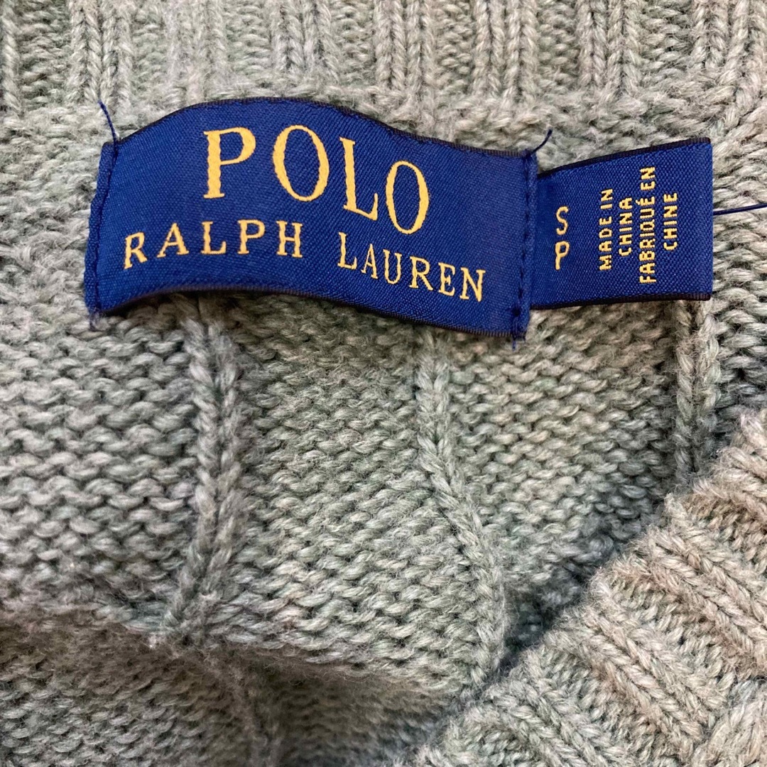 POLO RALPH LAUREN(ポロラルフローレン)のRalph Lauren コットン　ケーブルニット　グリーン レディースのトップス(ニット/セーター)の商品写真