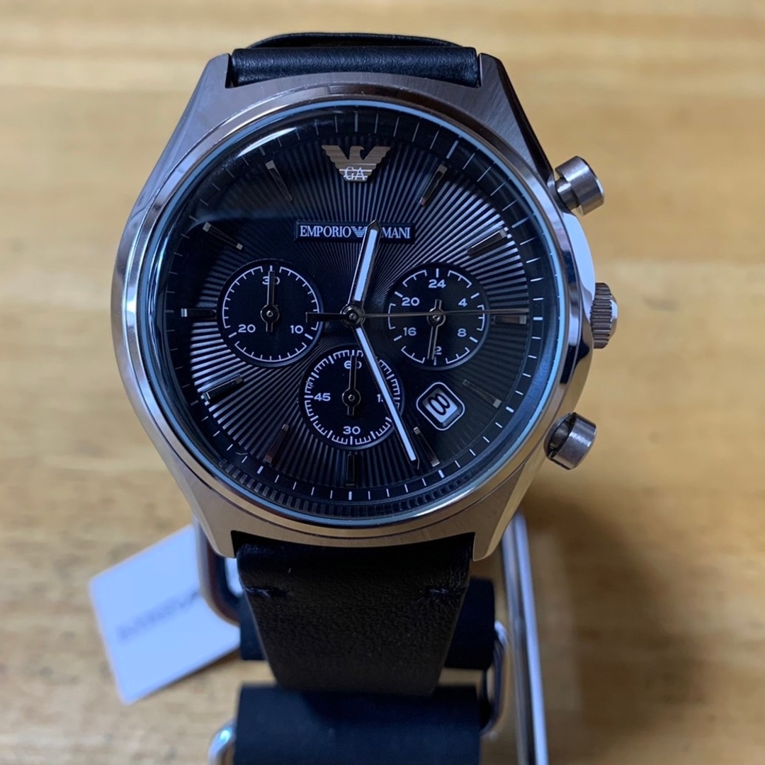 【新品】エンポリオアルマーニ 腕時計 AR1975 メンズ クォーツ ブラック
