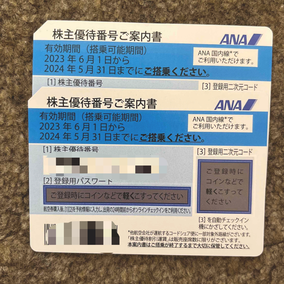 ana 株主優待　全日本空輸　2枚