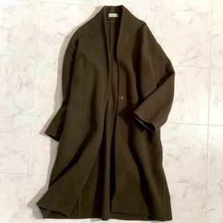 WhimGazette brown wool ロングコート ガウンコート