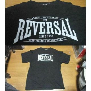 REVERSAL リバーサル BIGMARK 迷彩ロゴ スウェットクルー 黒XL