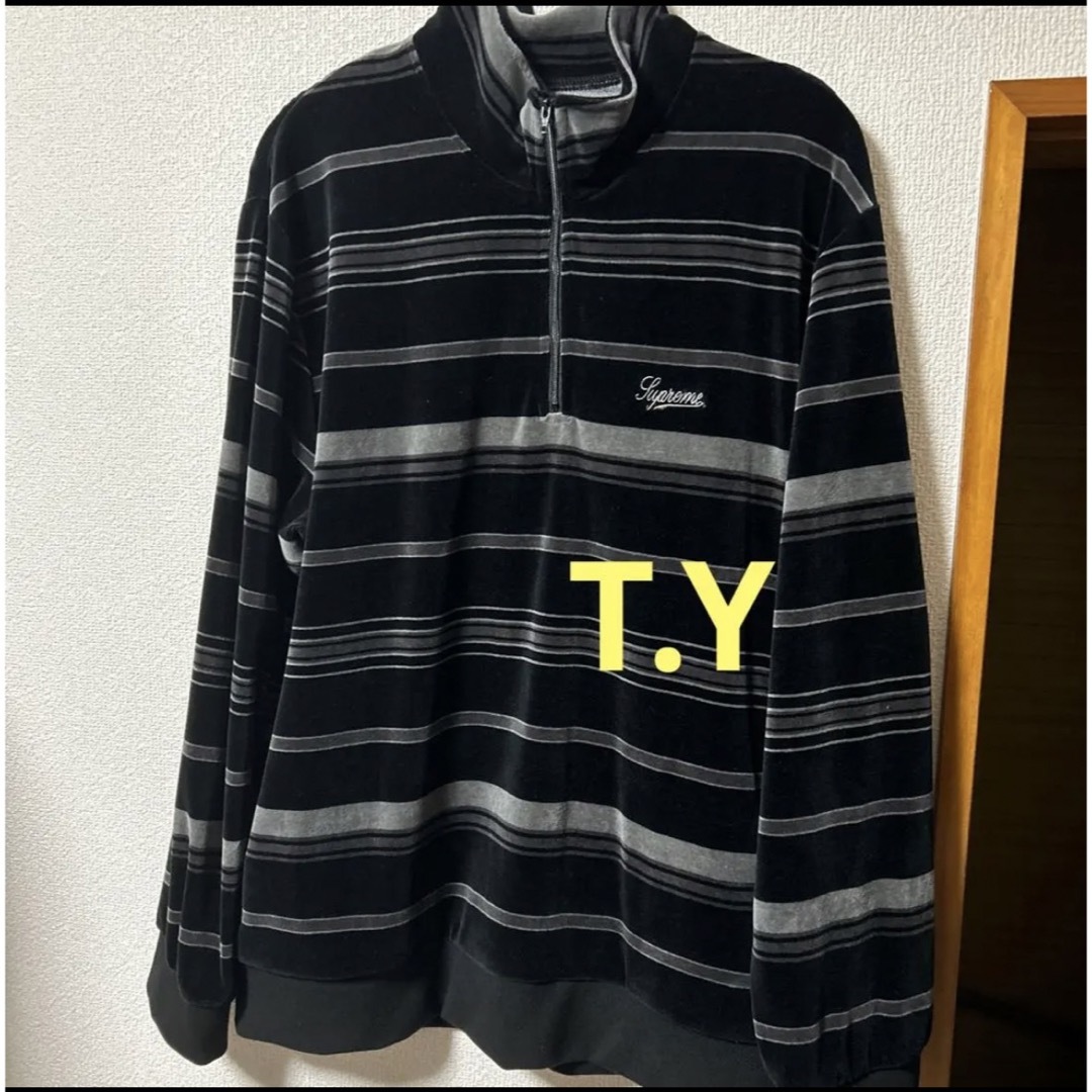 Supreme(シュプリーム)のSupreme Stripe Velour Half Zip Pullover メンズのトップス(スウェット)の商品写真