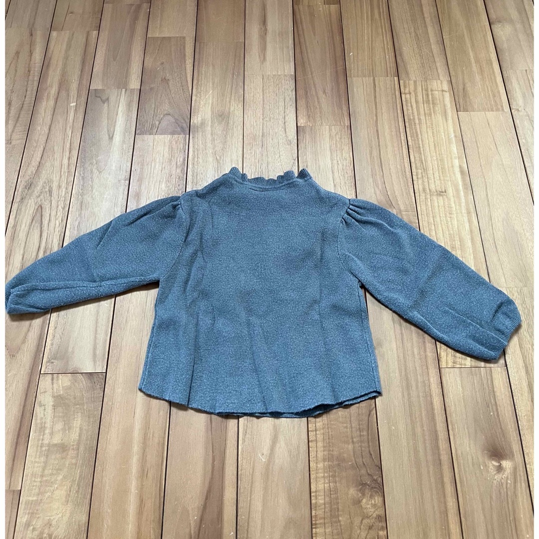 ZARA KIDS(ザラキッズ)のZARA グリーンニット キッズ/ベビー/マタニティのキッズ服女の子用(90cm~)(ニット)の商品写真