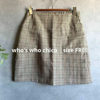 フーズフーチコ(who's who Chico)のwho's who chico チェックミニスカート　薄手(ミニスカート)