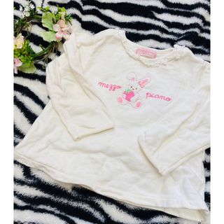 メゾピアノ(mezzo piano)のメゾピアノ　うさぎ　長袖　Tシャツ　ロンT 80(Ｔシャツ)