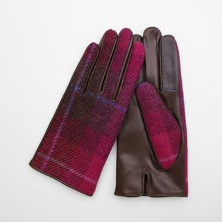 WOMEN Harris Tweed グローブ スクワラン加工 抗菌機能(手袋)