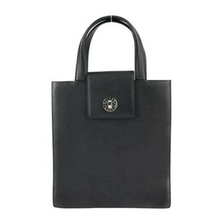 ブルガリ(BVLGARI)のBVLGARI ブルガリ ブルガリブルガリ  ハンドバッグ  レザー   ブラック シルバー金具  トートバッグ スクエア ターンロック 【本物保証】(ハンドバッグ)