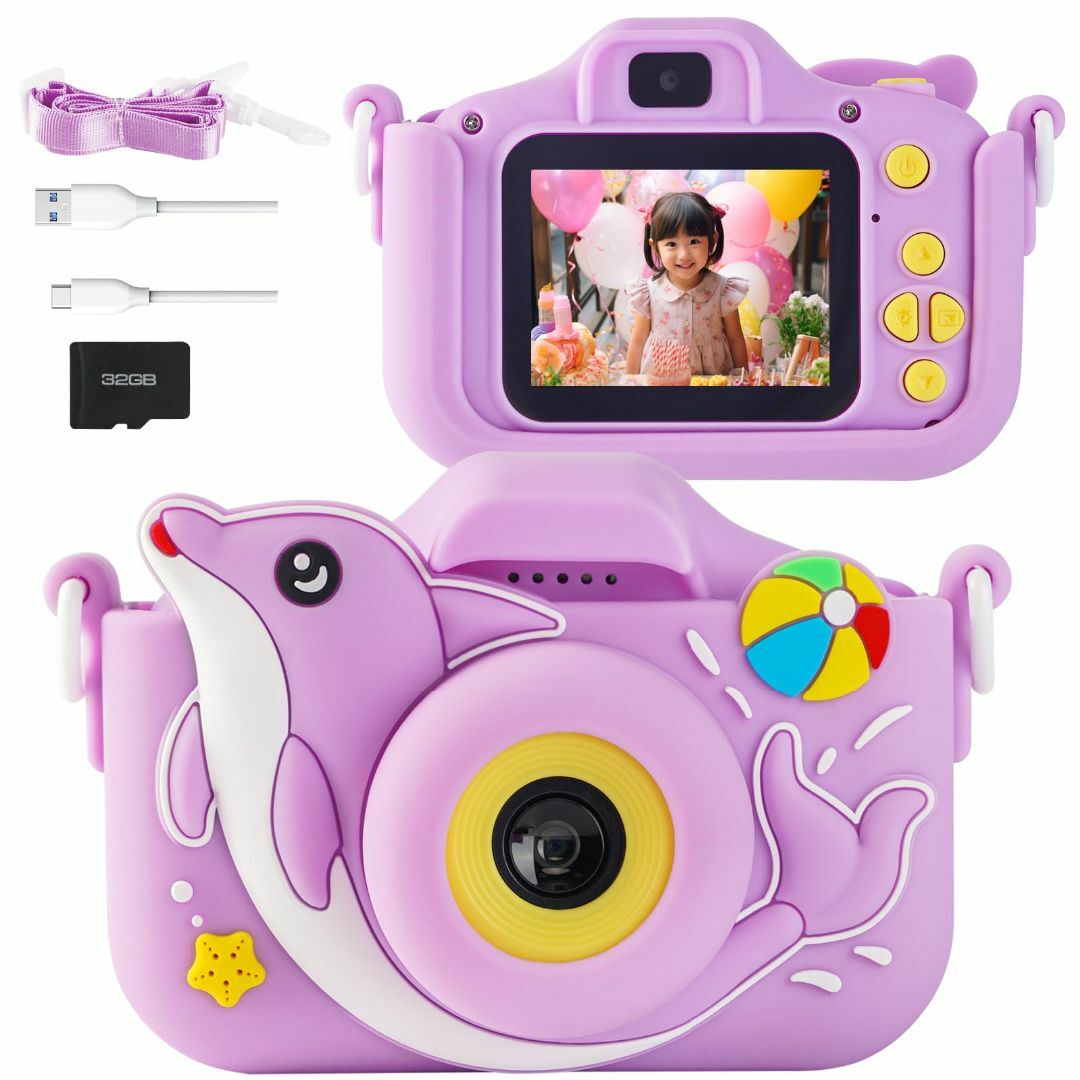 【色: パープル】POSO キッズカメラ 子供用カメラ 子どもトイカメラType