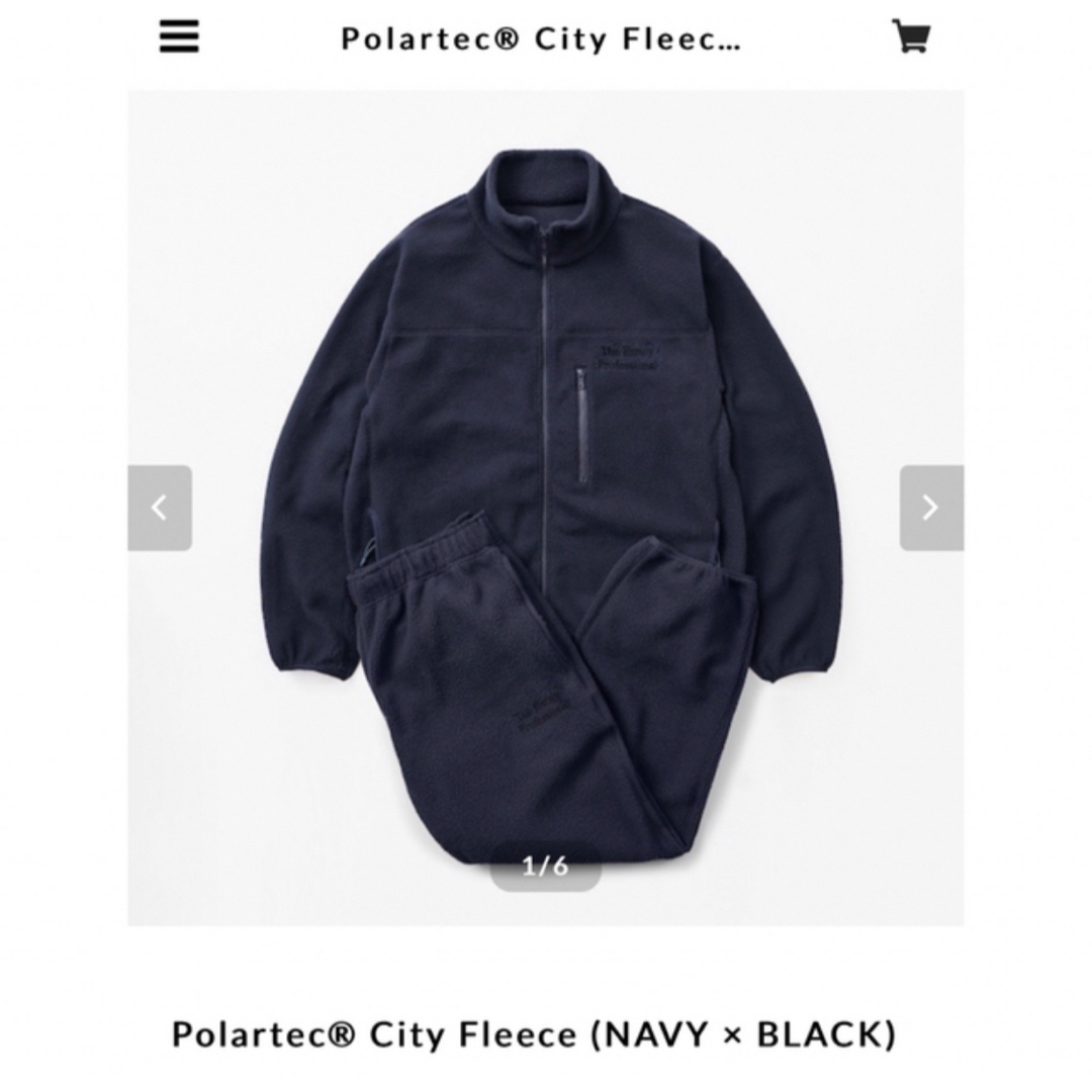 ennoy Polartec City Fleece NAVY× BLACK L