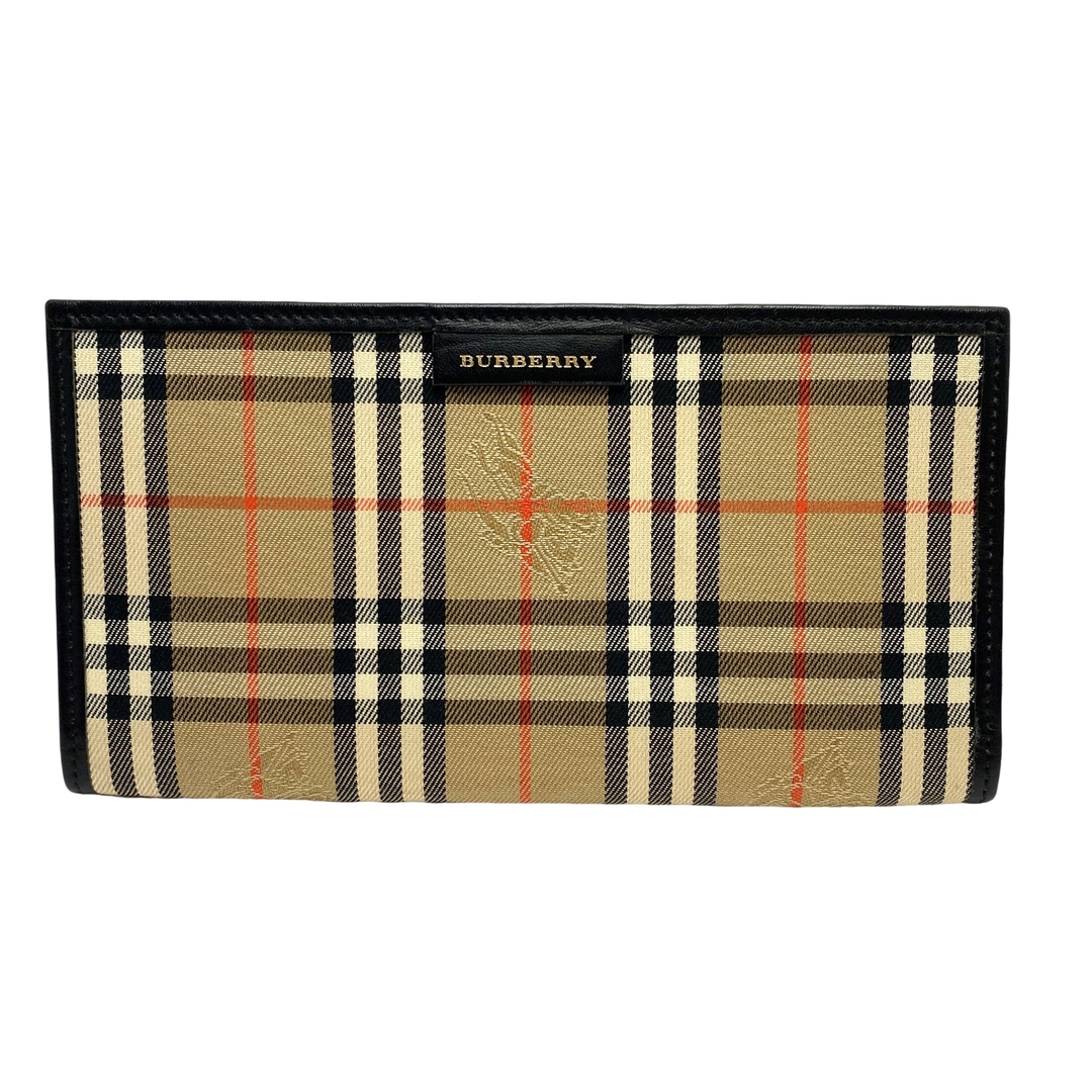 BURBERRY(バーバリー)のバーバリー　ヴィンテージ　手帳カバー　札入れ　英国チェック　キャンバス　レザー　 レディースのファッション小物(その他)の商品写真