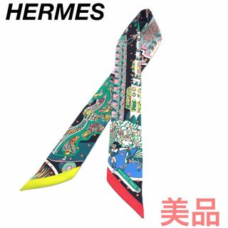 ヨシ小物エルメス☆美品☆HERMES ツイリー スカーフ  万国博覧会   #102894