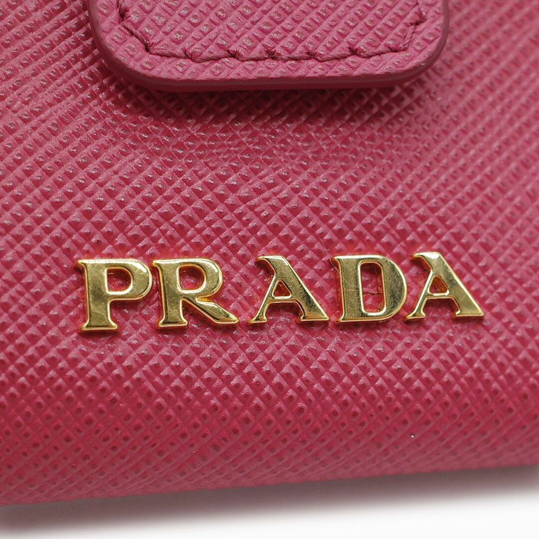 PRADA プラダ　サフィアーノレザー コインカードケースピンクゴールド財布