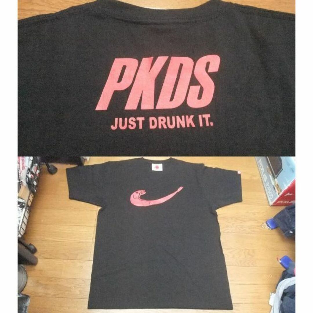 PUNK DRUNKERS(パンクドランカーズ)の黒赤 未使用 魚 パンクドランカーズ punkdrunkers Tシャツ L メンズのトップス(Tシャツ/カットソー(半袖/袖なし))の商品写真